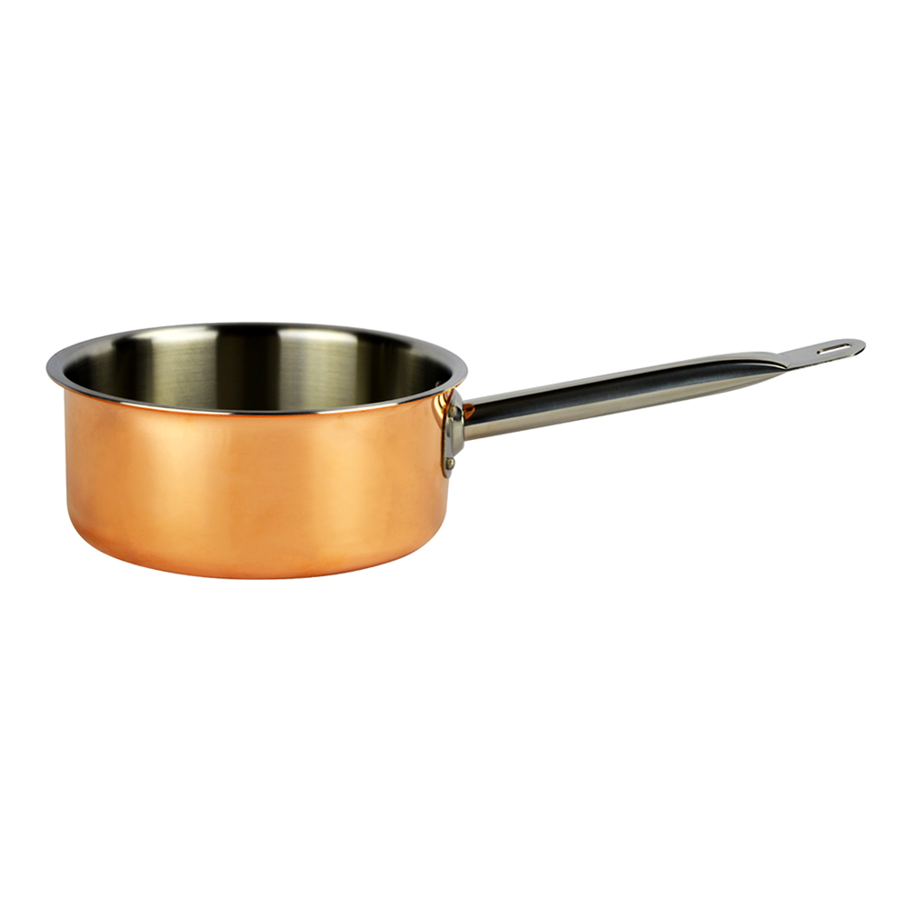 2 1/2QT COPPER POT W/LID *D*