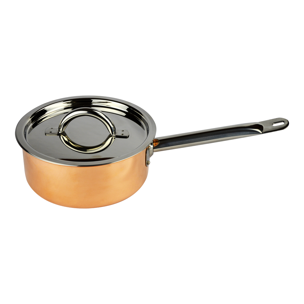 2 1/2QT COPPER POT W/LID *D*
