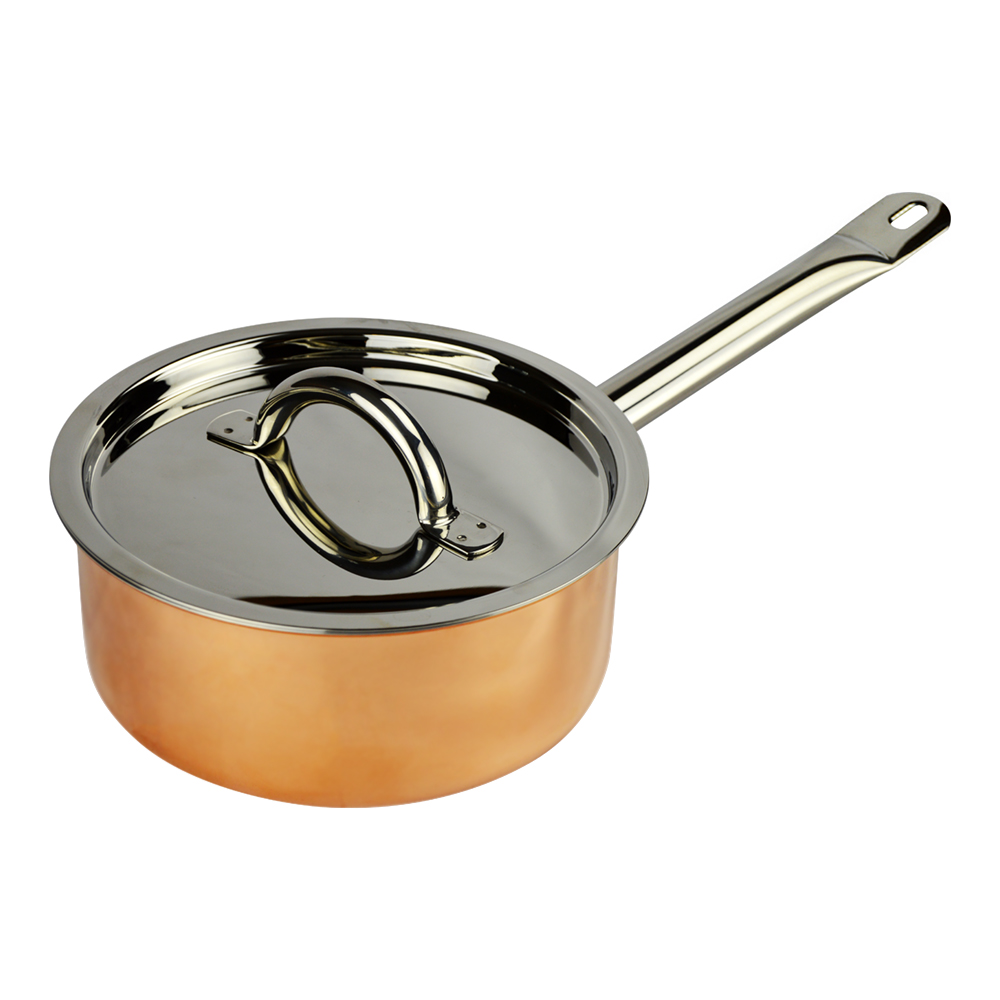 2 1/2QT COPPER POT W/LID *D*