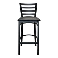 ABC AFD4BCBLK Ladderback Bar Stool, Black - 16" x 16" x 44"