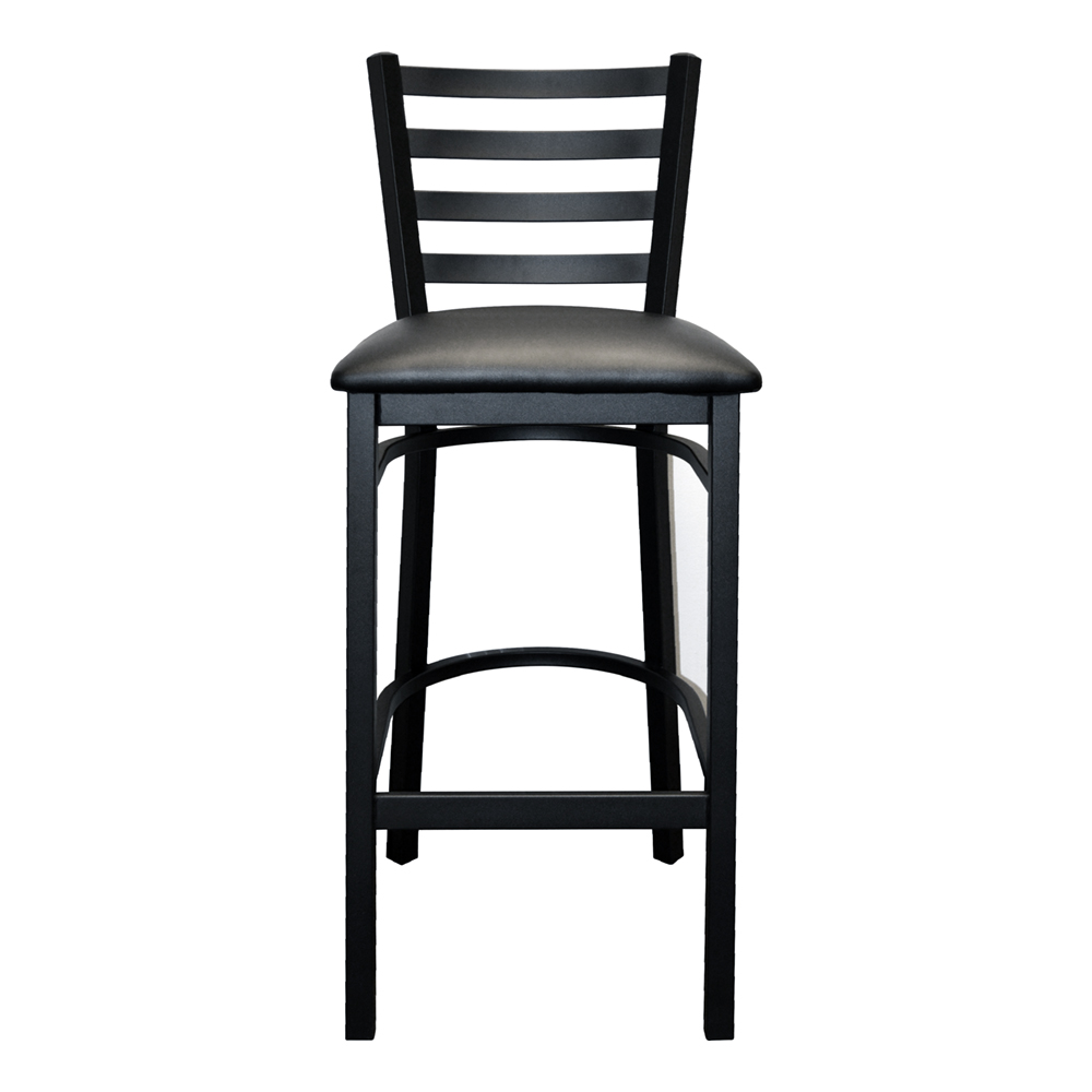 LADDERBACK BARSTOOL BLACK S/F