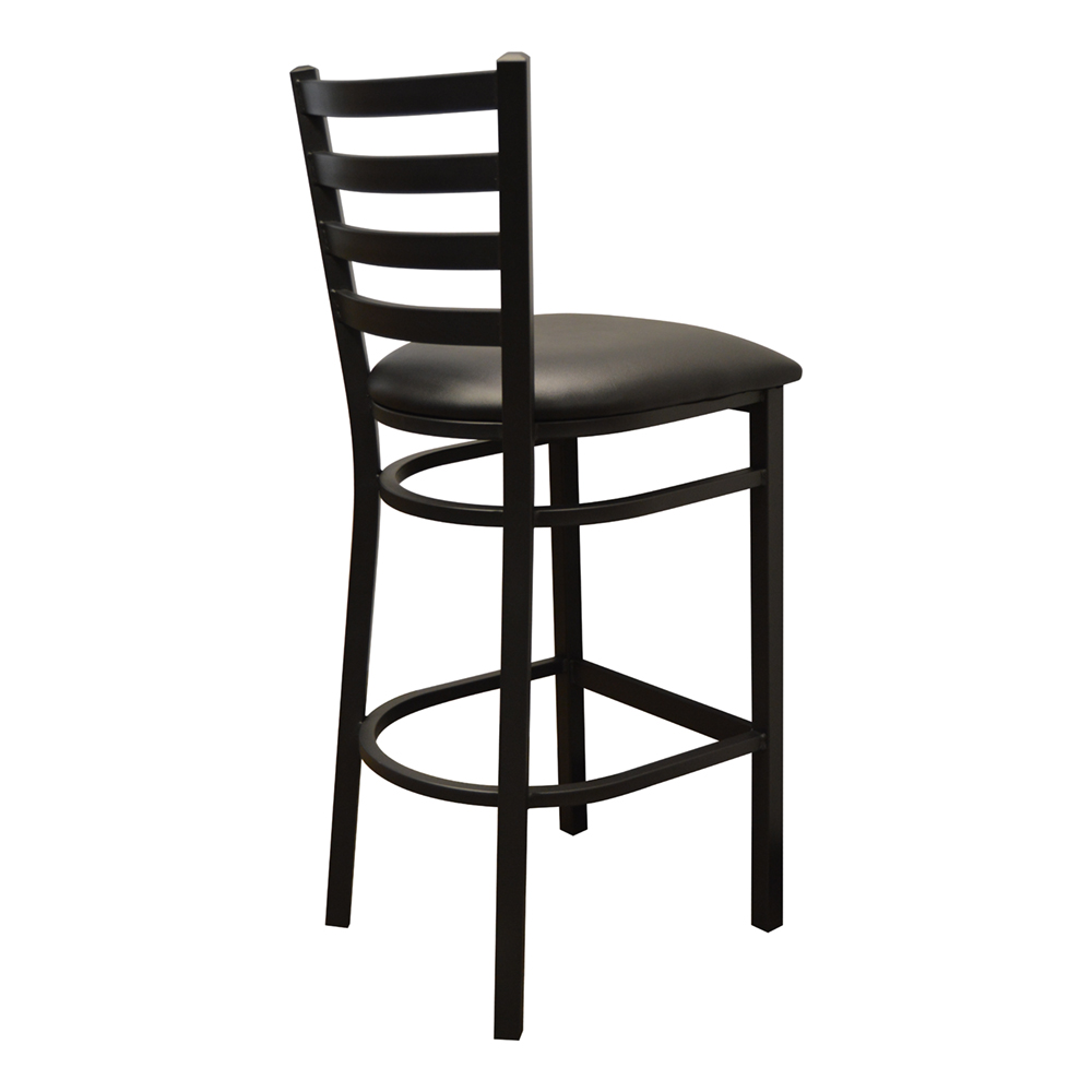 LADDERBACK BARSTOOL BLACK S/F
