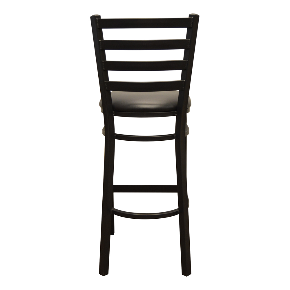 LADDERBACK BARSTOOL BLACK S/F