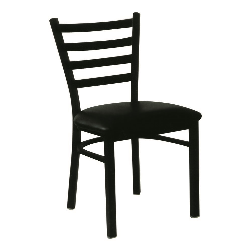 LADDERBACK CHAIR BLK SEAT/FRAM