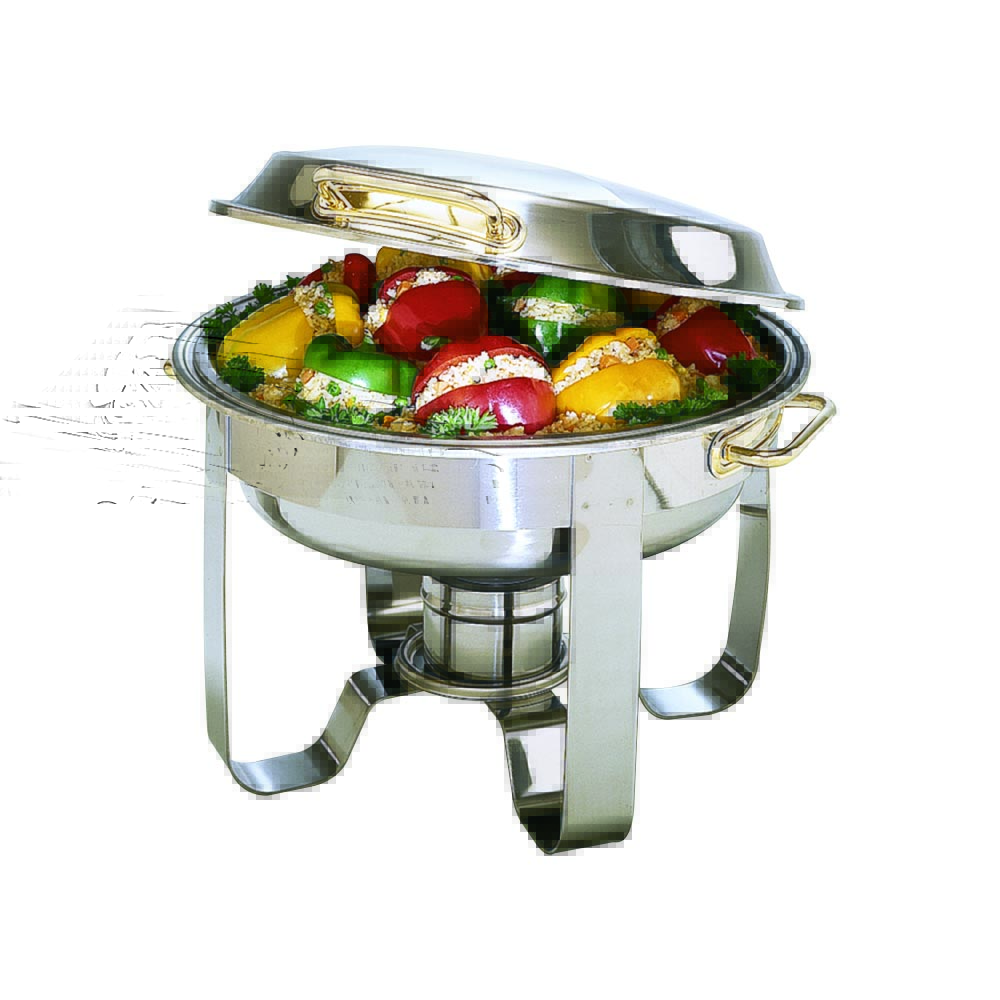 6QT 18/8 S/S ROUND DLX CHAFER