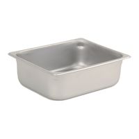 ABC AST-1204 Steam Table Food Pan, Stainless Steel, 1/2 Half
Size - 12-3/4" x 10-3/8" x 4" - 1-2/5 qt, 22 Gauge