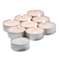 Hollowick TL5W-500 Tealight Wax Candles In Metal Cups,
White, 5 Hour - 1-1/2" x 5/8"