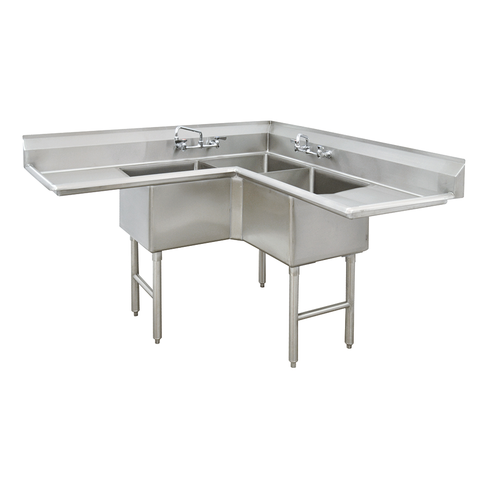 CORNER SINK 3 COMPARTMENT