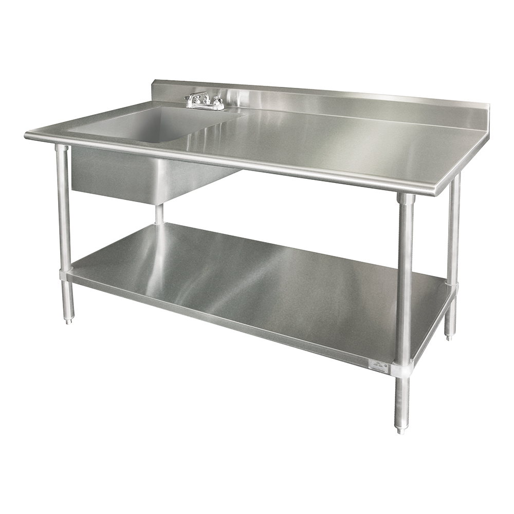 WORK TABLE W/ LEFT SINK 72X30