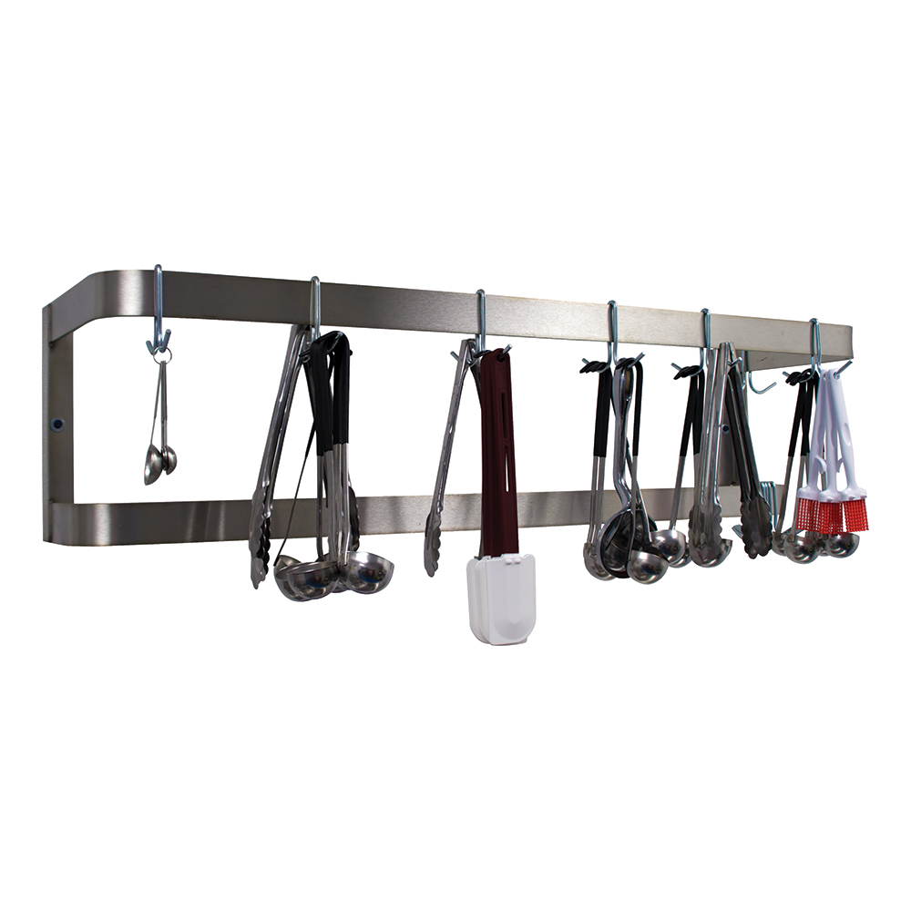 POT RACK 72" S/S DBL WALLMNT