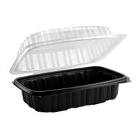 Anchor Packaging 4656910 Culinary Classics Hinged Clamshell,
Clear/Black, Plastic - 26 oz; 9" x 6" x 3-1/5"
*Discontinued*