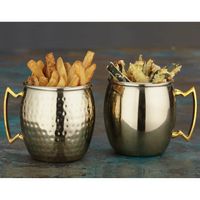 American Metalcraft GM16H Moscow Mule Mug, Gold,
Brass/Hammered Stainless Steel - 16 oz