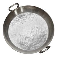 American Metalcraft GP21 Round Griddle Paella Pan, Stainless
Steel, Hammered Finish - 21-3/4" x 4-3/4", 3mm Gauge