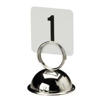 American Metalcraft MH243 Low-Profile Menu/Card Clip, Round
Bell Base, Nickel-Plated - 2-1/2"