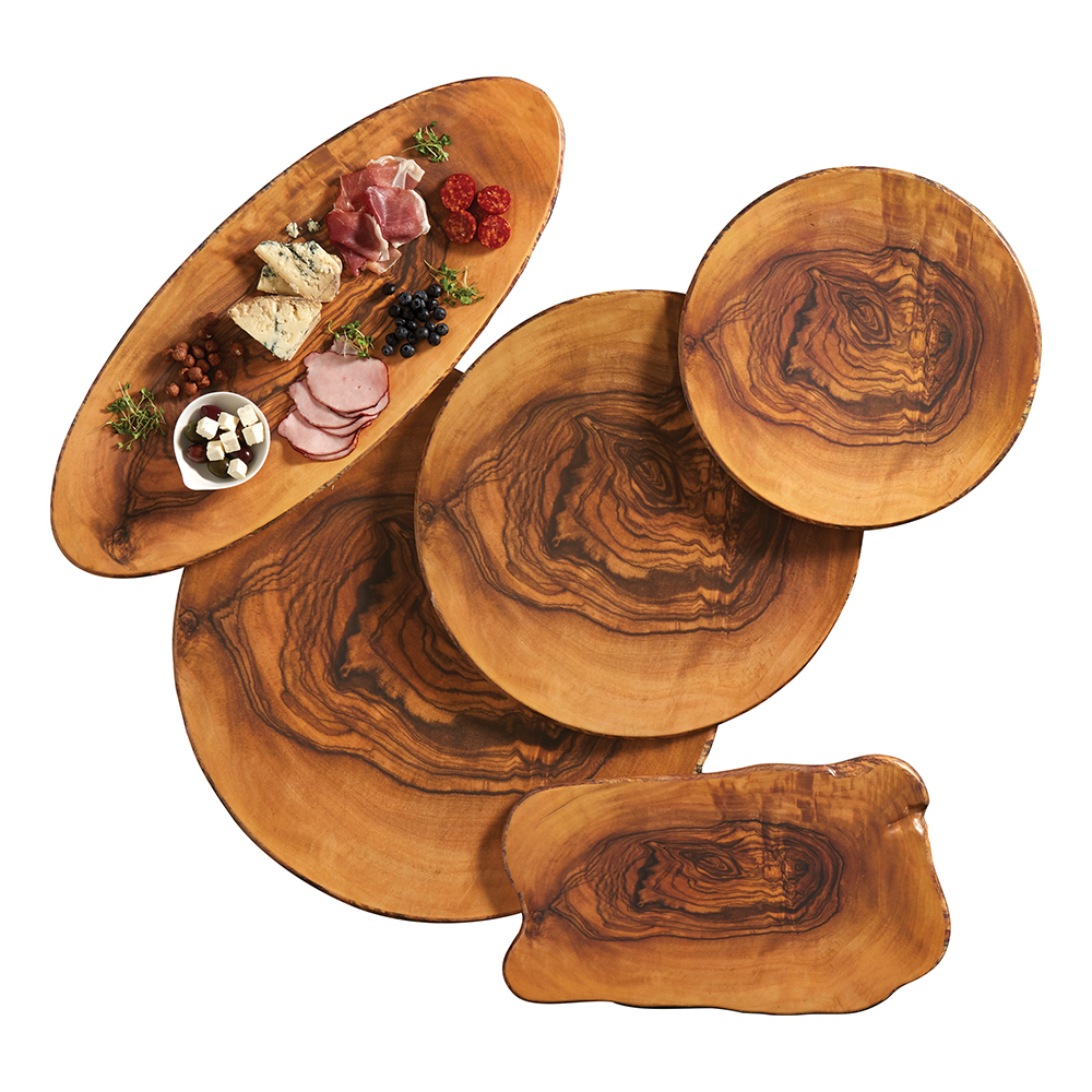 OLIVE WOOD PLATTER 17-3/8"
