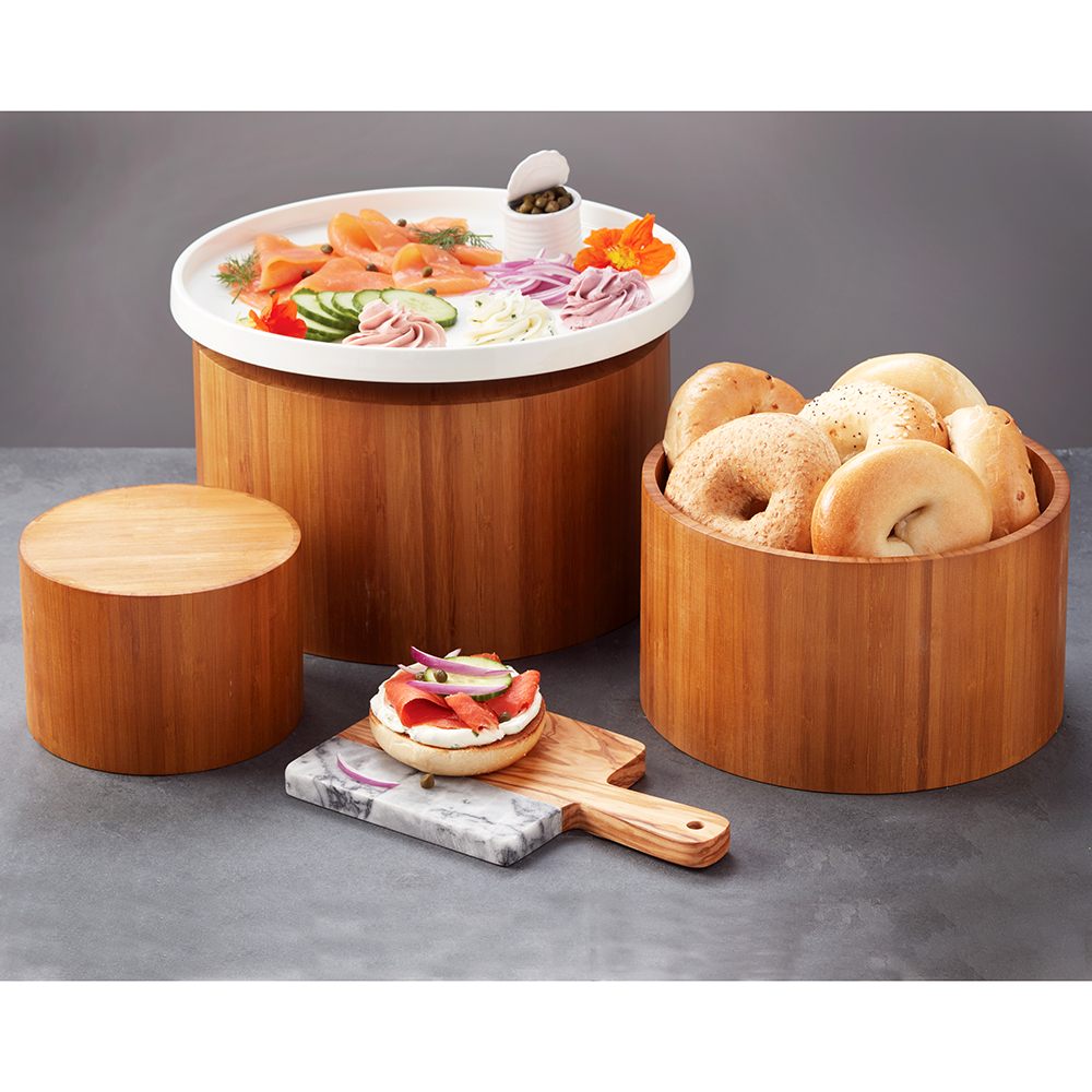 ROUND BAMBOO RISERS SET OF 3EA