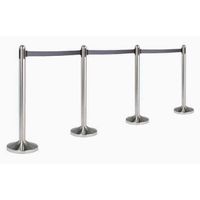 American Metalcraft RSRTBK Retractable Barrier System,
Black, Stainless Steel - 84"