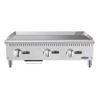 Atosa ATMG-36 NG CookRite Countertop Manual Gas Griddle,
Stainless Steel, Natural Gas - 36" x 28-3/5" x 15-1/5"