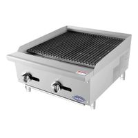 Atosa ATRC-24 Heavy-Duty Radiant Charbroiler, Natural Gas,
Stainless Steel - 24"