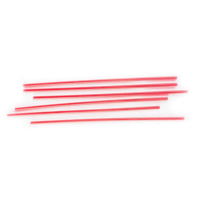 Eagle Beverage STRAW16 Skinny Straw, Red, Plastic - 8