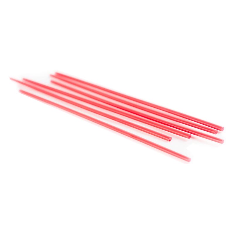 Eagle Beverage STRAW16 Skinny Straw, Red, Plastic - 8