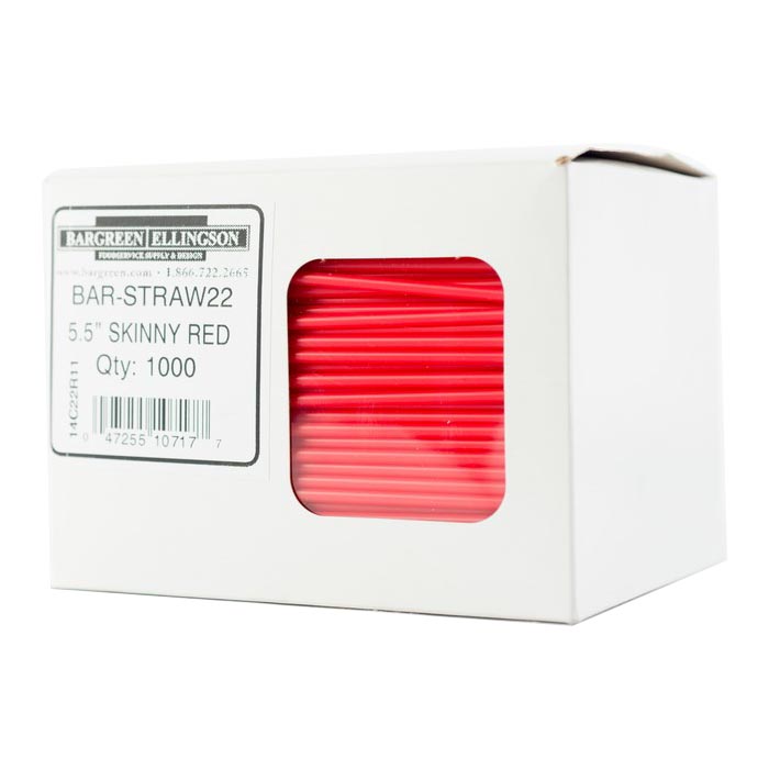 U/W 5.5" SKINNY RED STRAW (10)