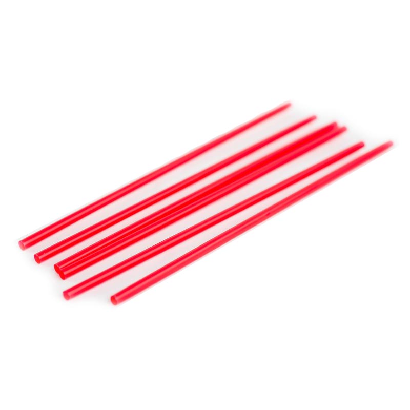 U/W 5.5" SKINNY RED STRAW (10)