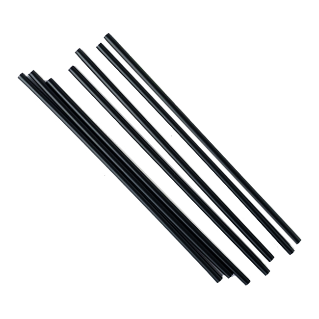 U/W 8" SKINNY BLK STRAW (10)