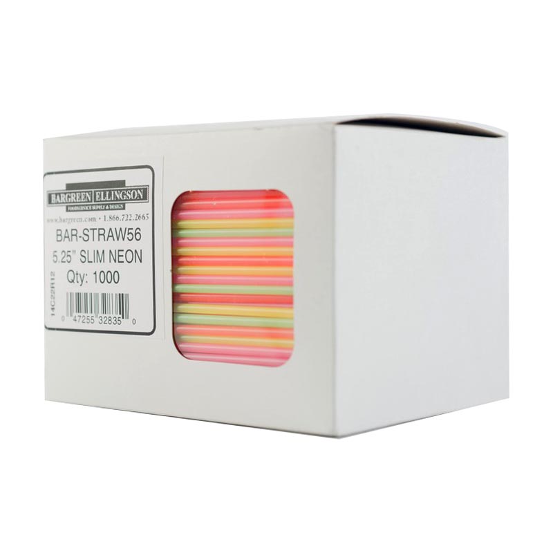 U/W 5.5" SKINNY NEON STRAW(10)