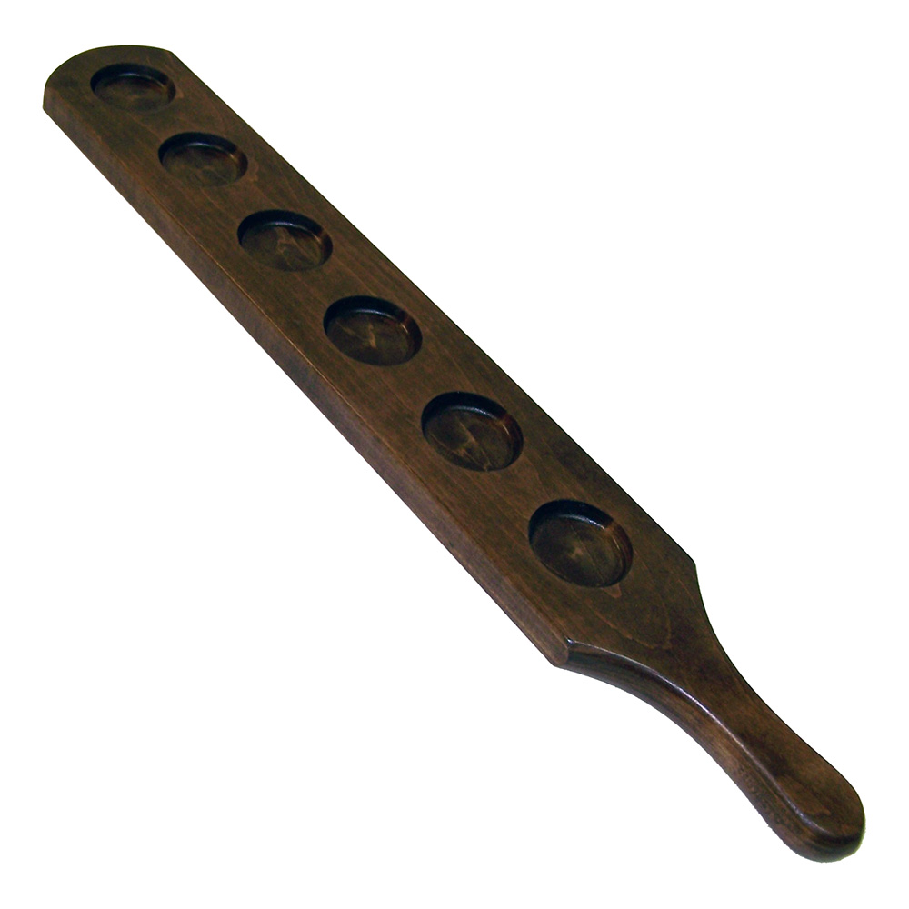 6 HOLE PADDLE DARK WOOD