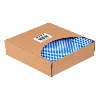 Brown Paper Goods 7B12-BLA Grease Resistant Wrap/Basket
Liner, Blue Check, Paper - 12" x 12"