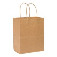 Duro 84597 Kraft Tempo Rope Handle Bag, Natural Brown - 8" x
4-3/4" x 10-1/4"
