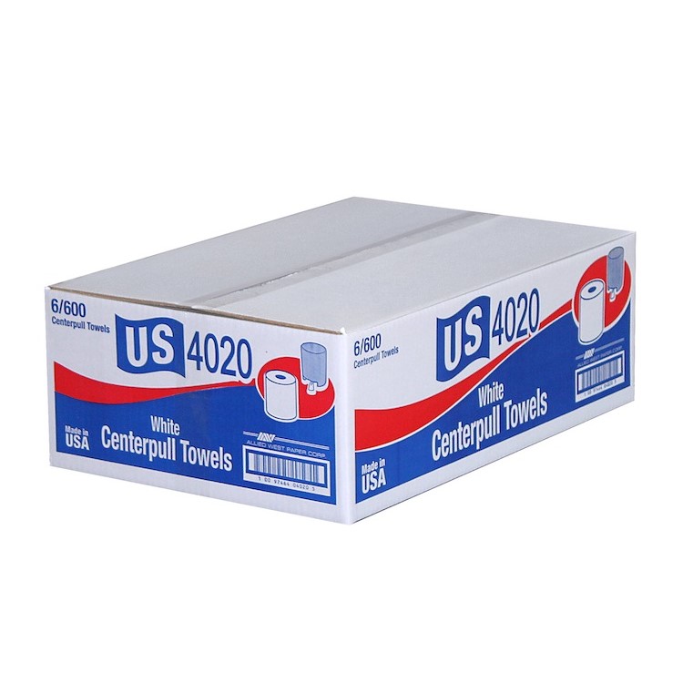 US 4020   CENTERPULL TOWEL WHT