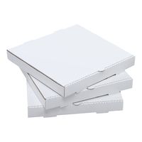 Pizza Box, Plain, White/Kraft, Cardboard - 12"