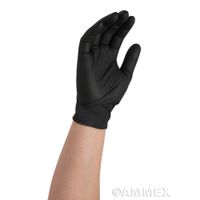 Ammex BX342100 X3 Nitrile Glove, Black, Powder Free, 3 Mil -
Small