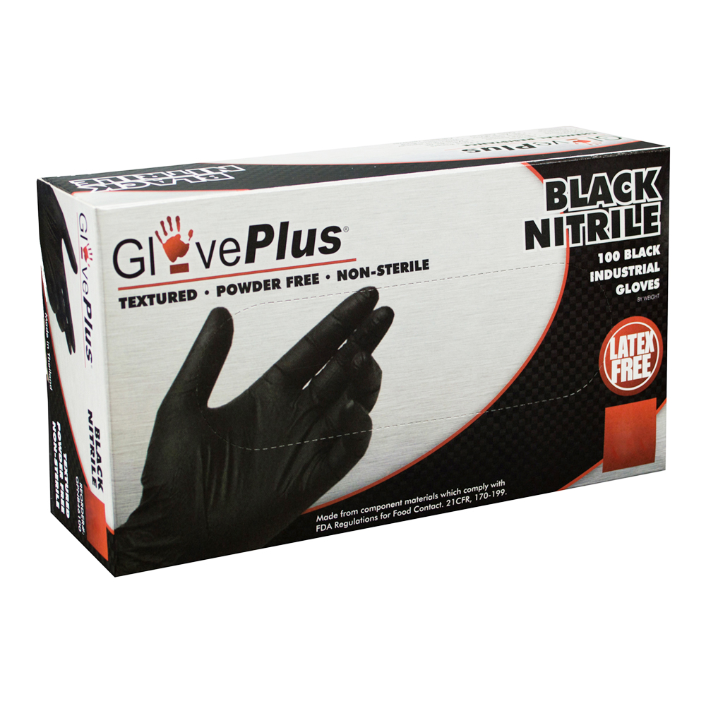 NITRILE BLK GLOVE LRG(100)(10)