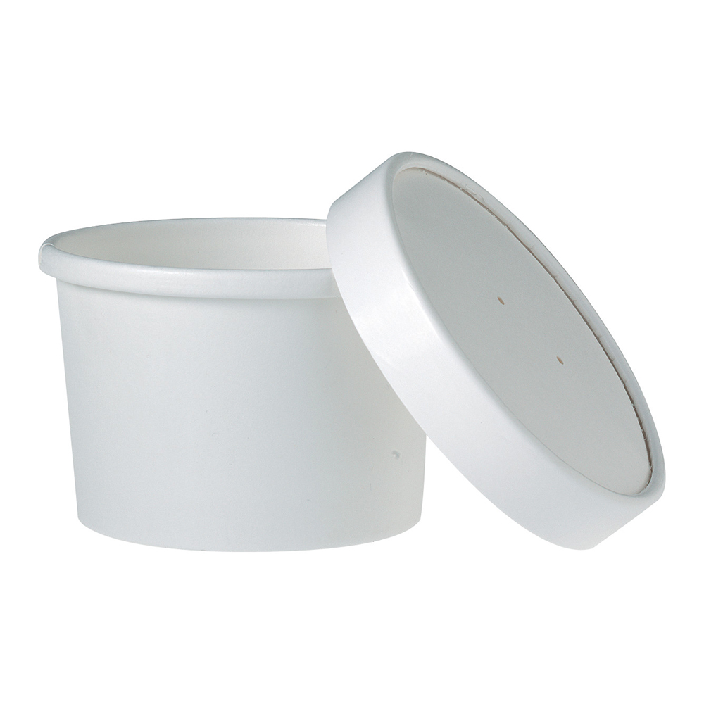 FOOD CUP 8OZ PAPER LID COMBO