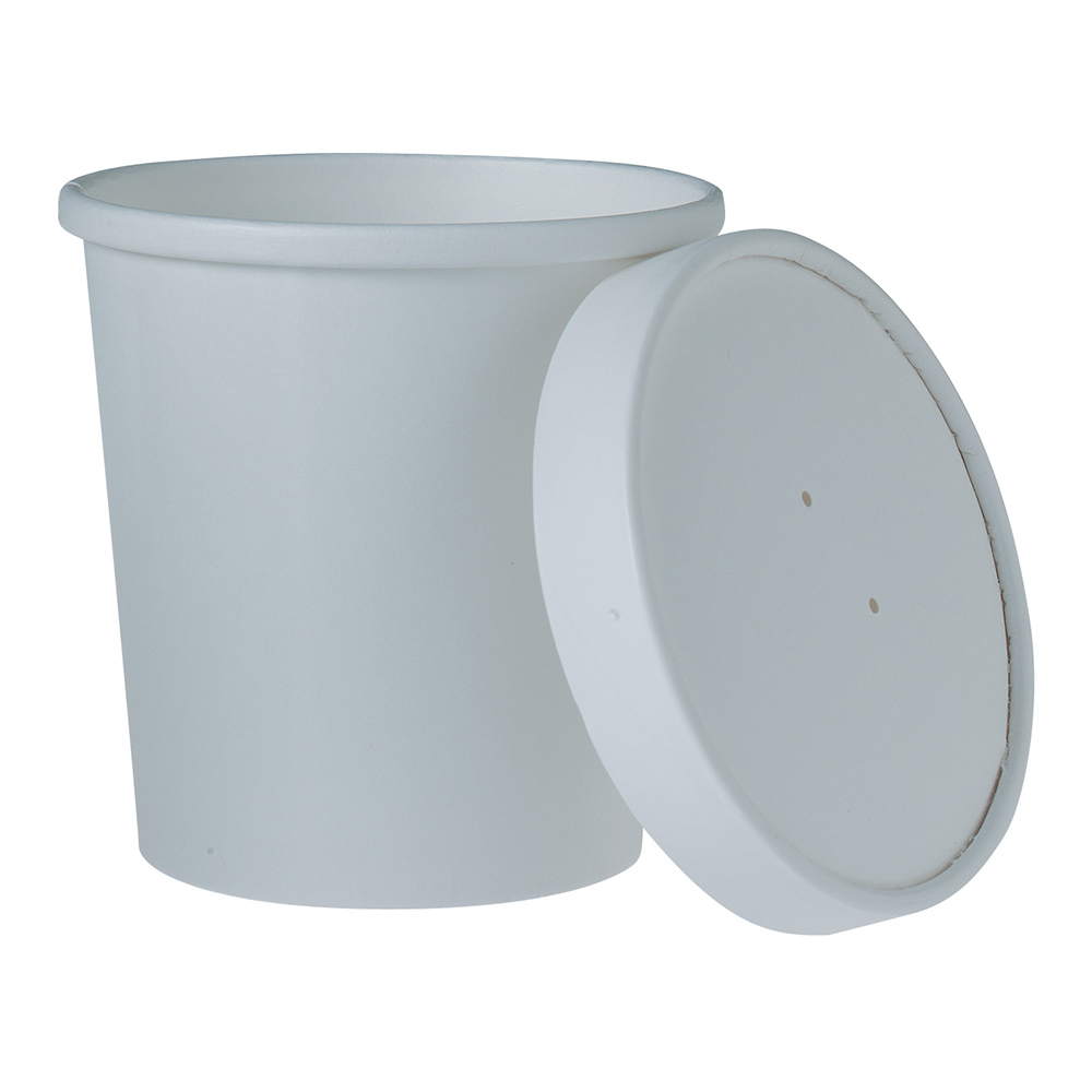 FOOD CUP 16OZ PAPER LID COMBO