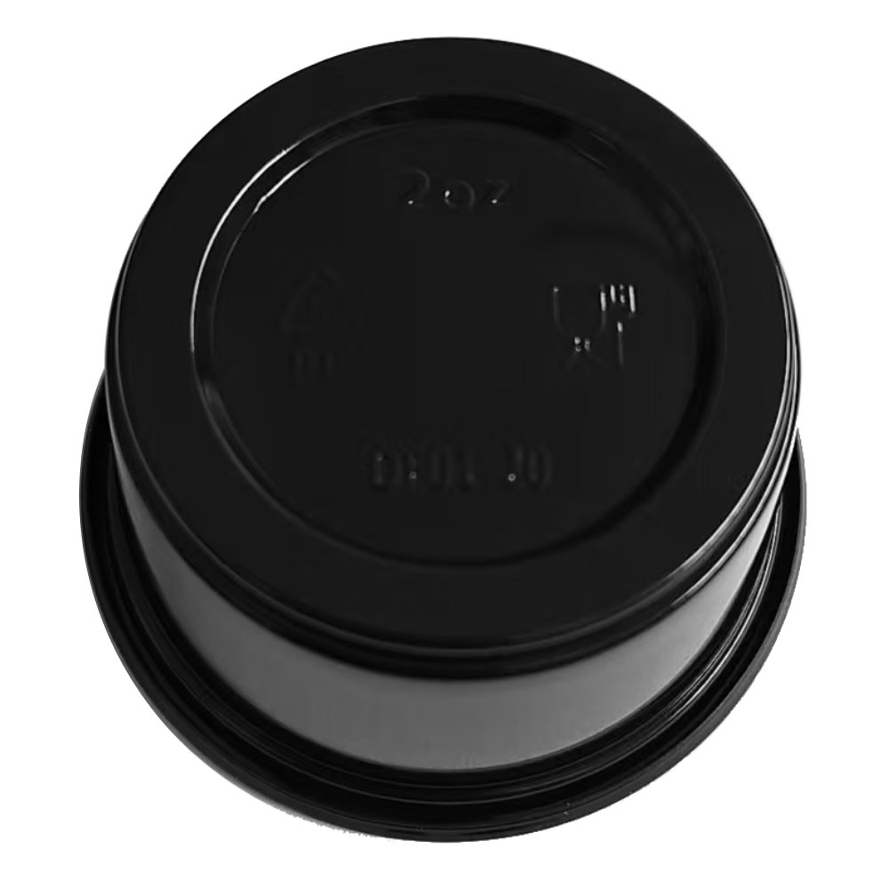 PORT CUP 2 OZ BLK PP