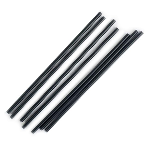 U/W 5.5" SKINNY BLK STRAW (10)