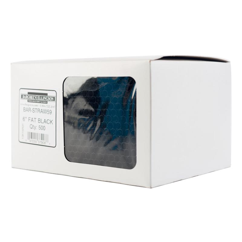 U/W 6" FAT BLK STRAW (6)