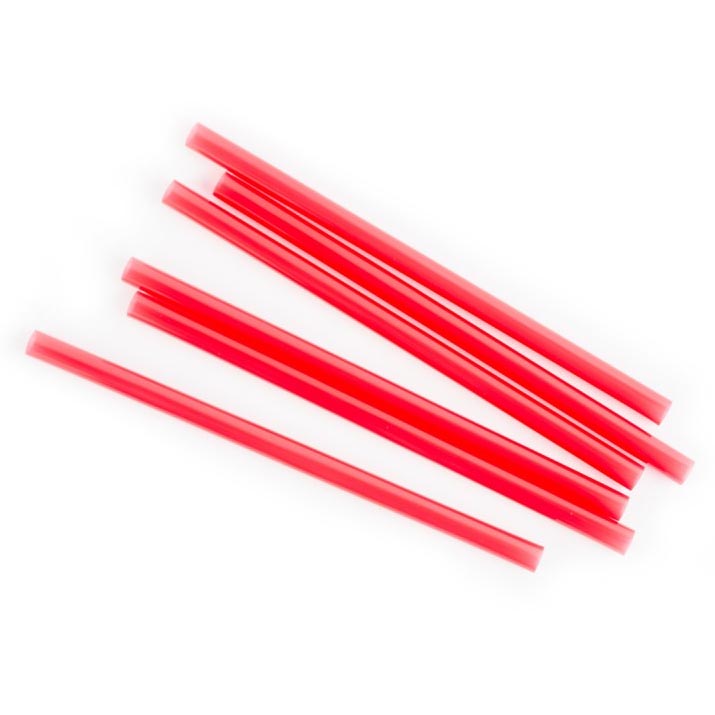 U/W 6" FAT RED STRAW (6)