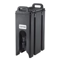 Cambro 500LCD110 Camtainer Insulated Beverage Server, Black,
Plastic - 4-3/4 gal