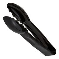 Cambro 6TGS110 Scallop Grip Tongs, Black, Plastic - 6"