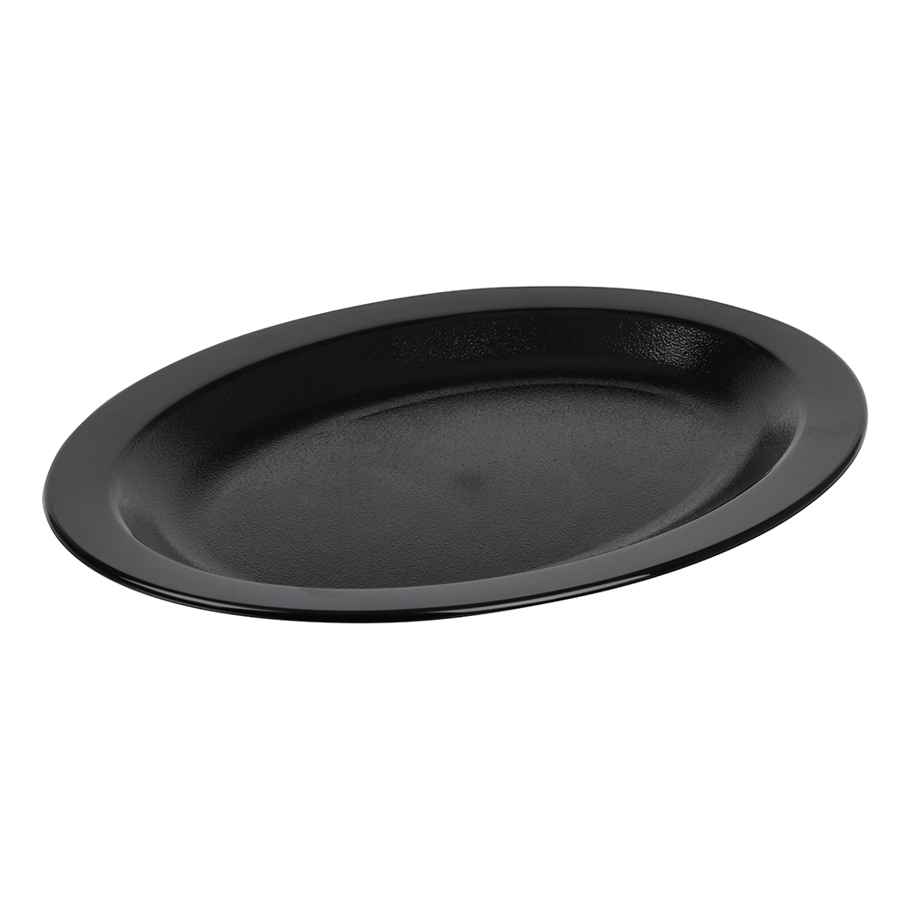 PLASTIC OVAL PLATTER 12X9 BLAC