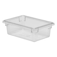 Cambro 12186CW135 Camwear Food Storage Box, Clear, Plastic,
1/2 Half Size - 6" x 12" x 18" - 3 gal
