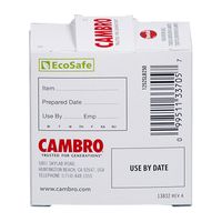 Cambro 1252SLB250 StoreSafe Food Rotation Label, White -
1-1/4" x 2"