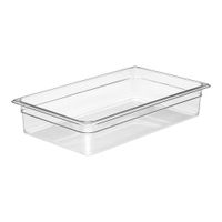 Cambro 14CW135 Camwear Food Pan, Clear, Plastic, Full Size -
4" x 12-3/4" x 20-7/8" - 13-3/4 qt