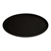 Cambro 1600CT110 Camtread Round Serving Tray, Black,
Fiberglass - 16"