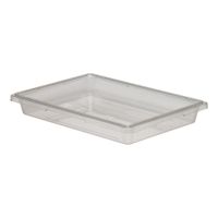 Cambro 18263CW135 Camwear Food Storage Box, Clear, Plastic,
Full Size - 3-1/2" x 26" x 18" - 5 gal